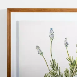 Golden Leaves Herbs Lavender Framed Art Print