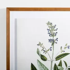 Golden Leaves Herbs Sage Framed Art Print