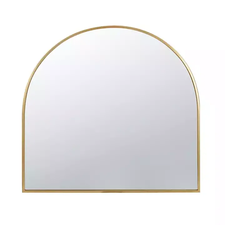 Golden Wide Arched Wall Mirror