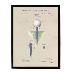 Golf Tee Patent Framed Art Print