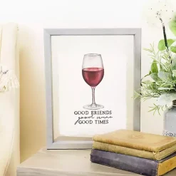 Good Friends Good Wine Wall Plaque