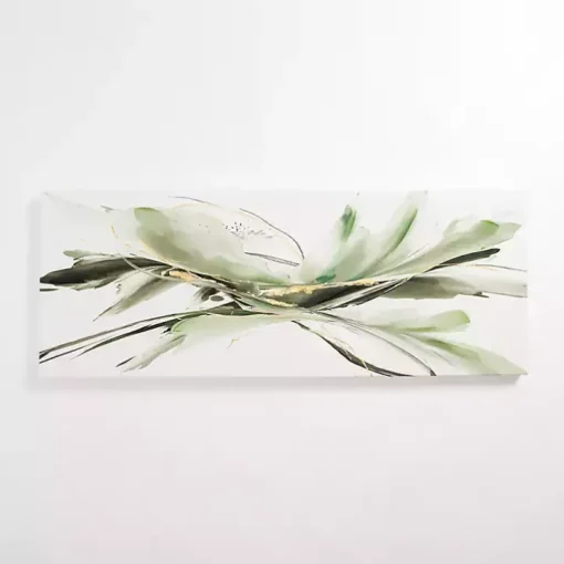 Graceful Greens Abstract Canvas Art Print