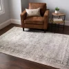 Graphite Rosette Area Rug, 7x9