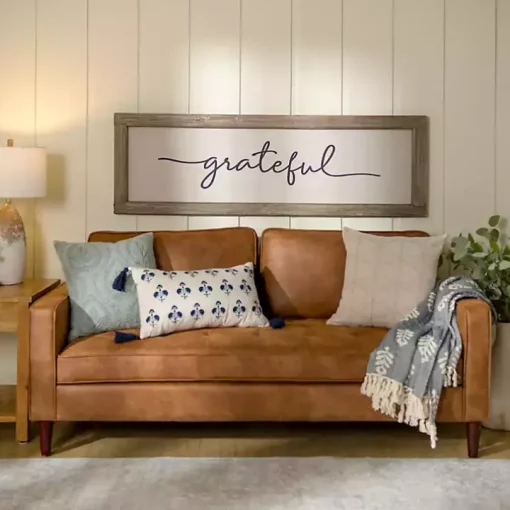 Grateful Wooden Wall Plaque
