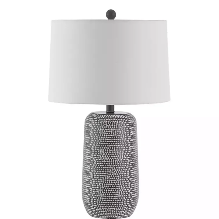 Gray & White Dots Celvin Table Lamp