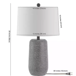 Gray & White Dots Celvin Table Lamp