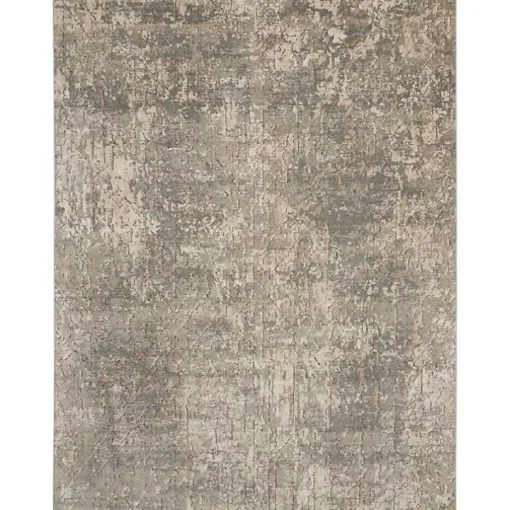 Gray and Beige Tally Textured Area Rug, 7x9