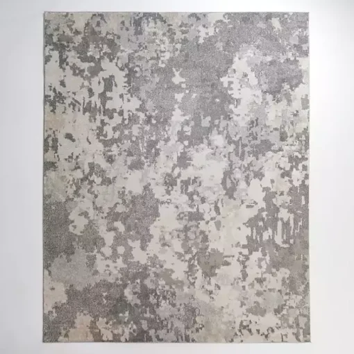 Gray and Cream Wray Modern Area Rug, 7x10