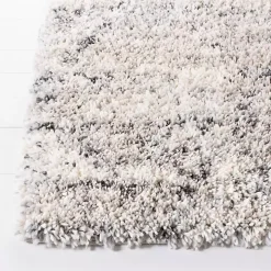 Gray and Ivory Fontana Shag Runner, 2x8