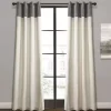 Gray and Ivory Millie Curtain Panel Set, 84 in.