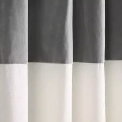 Gray and Ivory Millie Curtain Panel Set, 84 in.