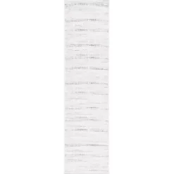 Gray and Ivory Whisper Striated Runner, 2x8