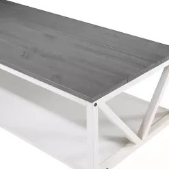 Gray and White Barnwood Coffee Table