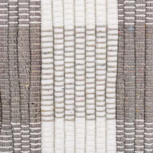 Gray and White Buffalo Check Accent Rug