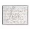 Gray and White Love Is Patient Framed Art Print