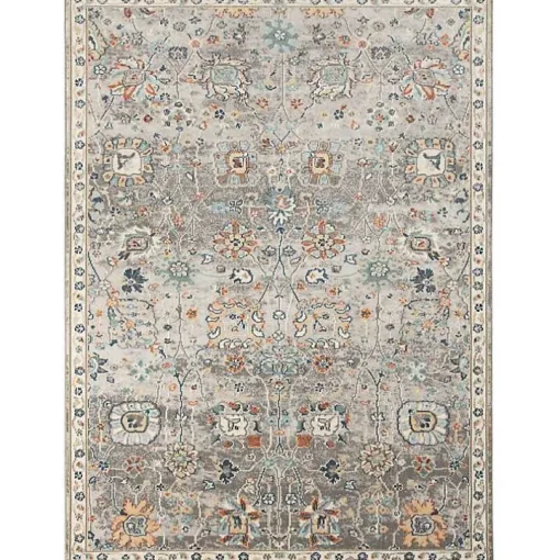 Gray Bohemian Area Rug, 5x7