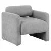 Gray Boucle Modern Accent Chair