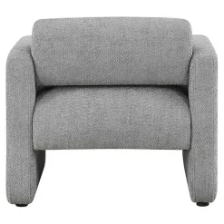 Gray Boucle Modern Accent Chair