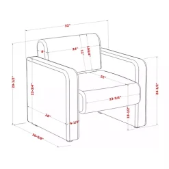 Gray Boucle Modern Accent Chair