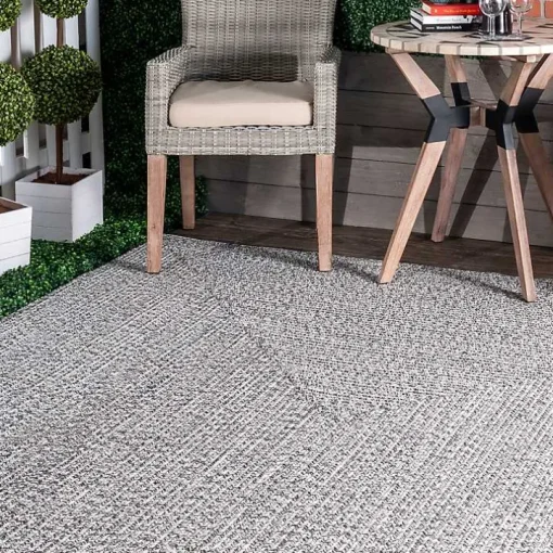Gray Braided Lefebvre Area Rug, 12x18