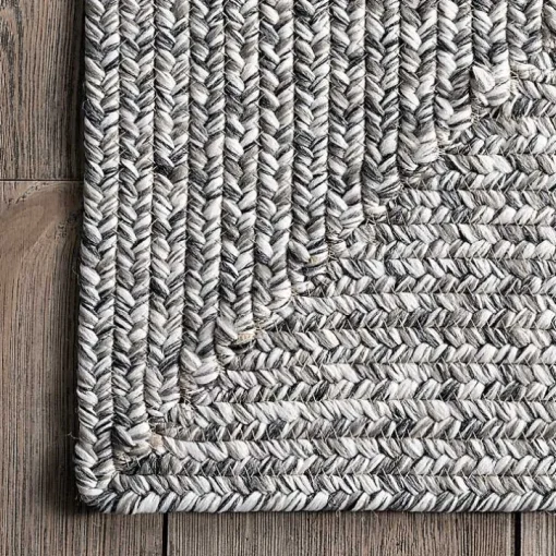 Gray Braided Lefebvre Area Rug, 12x18