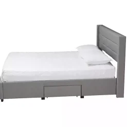Gray Braylon Upholstered 3-Drawer Queen Bed