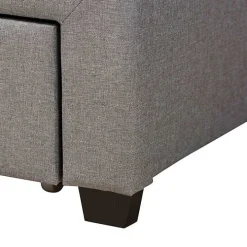 Gray Braylon Upholstered 3-Drawer Queen Bed