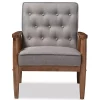 Gray Button-Tufted Sawyer Accent Chair