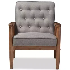 Gray Button-Tufted Sawyer Accent Chair