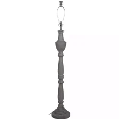 Gray Carved Urn Floor Lamp