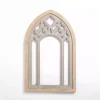 Gray Carved Wood Arch Wall Plaque