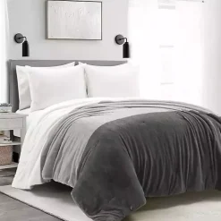 Gray Color Block 3-pc. Full/Queen Comforter Set