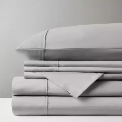 Gray Cotton Blend Sateen 6-pc. Queen Sheet Set