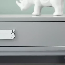 Gray 2-Drawer X-Frame Desk