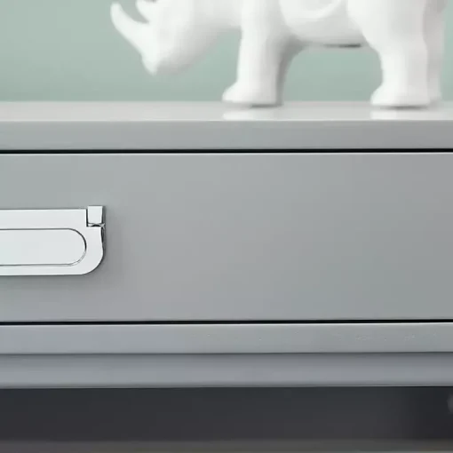 Gray 2-Drawer X-Frame Desk