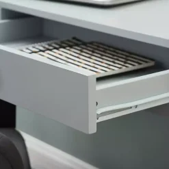 Gray 2-Drawer X-Frame Desk
