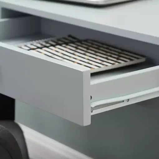 Gray 2-Drawer X-Frame Desk
