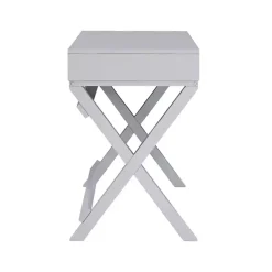 Gray 2-Drawer X-Frame Desk