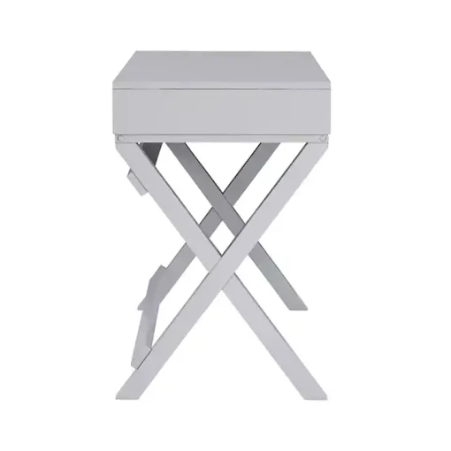 Gray 2-Drawer X-Frame Desk