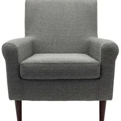 Gray Ellen Rolled Arms Accent Chair