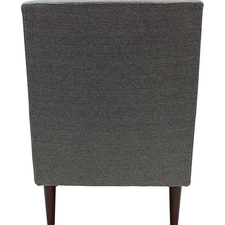 Gray Ellen Rolled Arms Accent Chair
