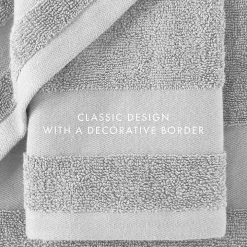 Gray Essential Cotton Bath Towels, Set of 4