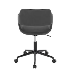 Gray Faux Leather & Black Marshall Office Chair