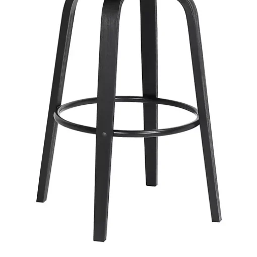 Gray Faux Leather Pico Swivel Counter Stool