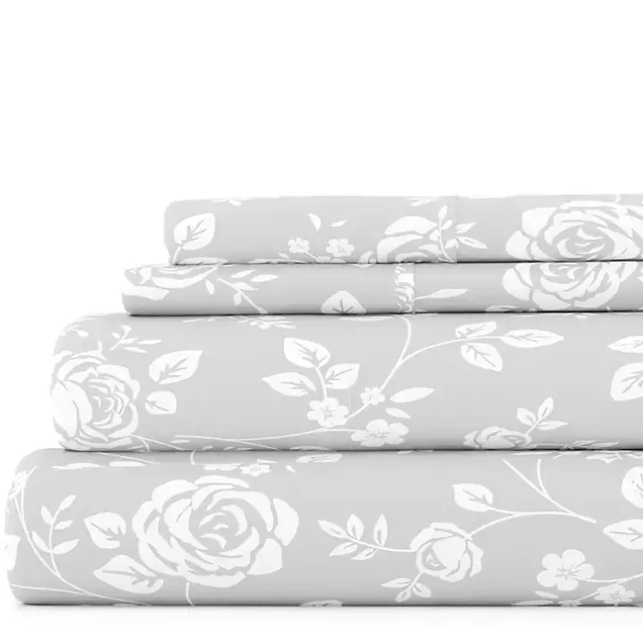 Gray Garden 4-pc. California King Sheet Set