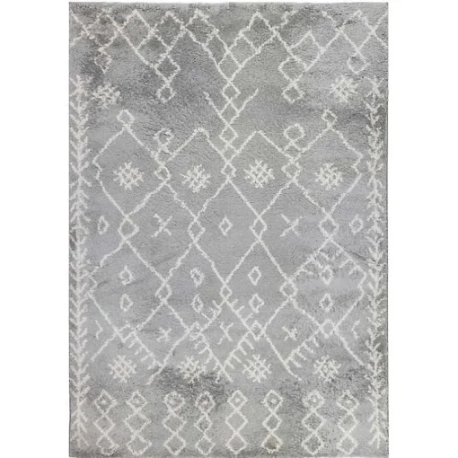 Gray Geometric Area Rug, 8x10