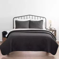 Gray Herring Quilted 3-pc. King Coverlet Set