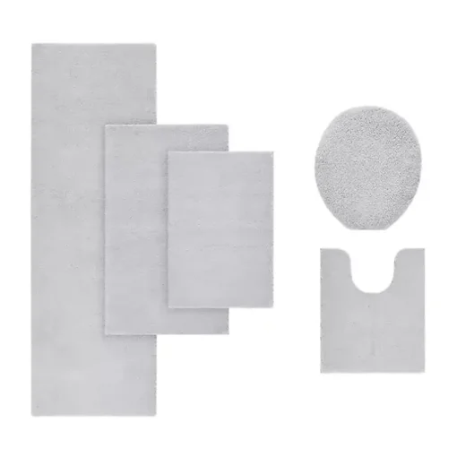 Gray High Pile Marshmallow Bath Mat, 40 in.