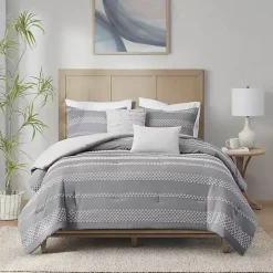 Gray Jacquard 5-pc. California King Comforter Set