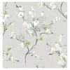 Gray Japanese Blossom Peel & Stick Wallpaper